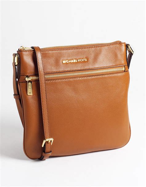 black and brown michael kors crossbody|michael kors brown leather handbag.